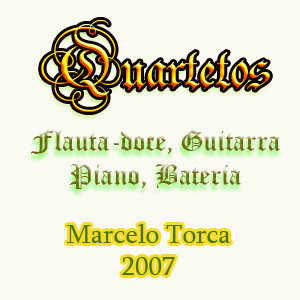 Propaganda do livro eletrônico Quartetos - Flauta-doce, Guitarra, Piano e Bateria. Composições exclusivas para esta formação. Faz parte de Música Instrumental e Vocal.