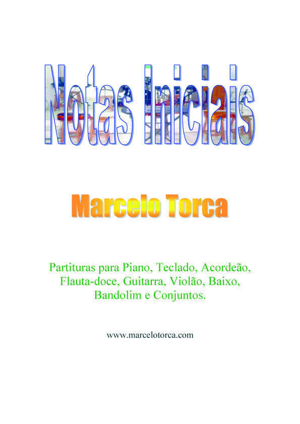 Capa do livro eletrônico de partituras para alguns instrumentos musicais e conjuntos.